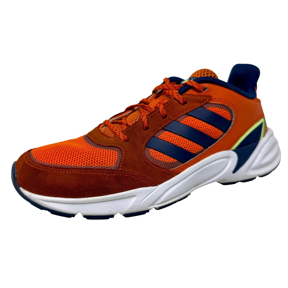 Adidas Valerance Orange Navy Blue Running Shoes Sneakers EG5640 Men's Size 8